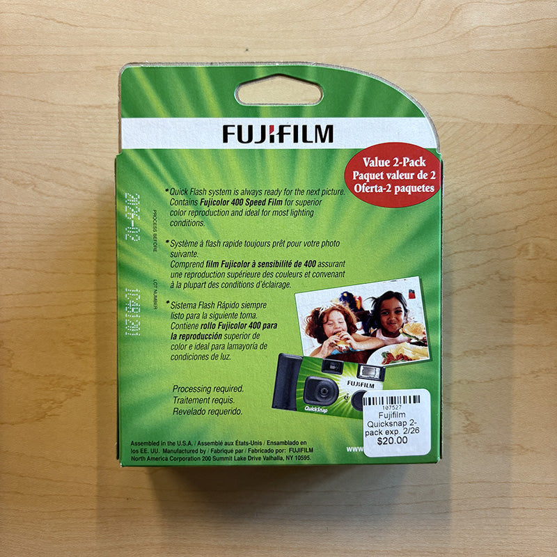 Fujifilm Quicksnap 2-pack exp. 2/26 – Treehouse Analog Selects